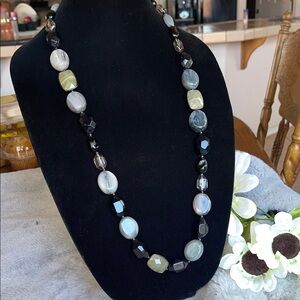 Jones New York Black and Cream Beaded Necklace